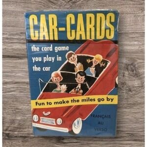 NOS 60s Russell Cards Lithograph Car Games Deck Road Trip Ephemera Sealed Of Vtg